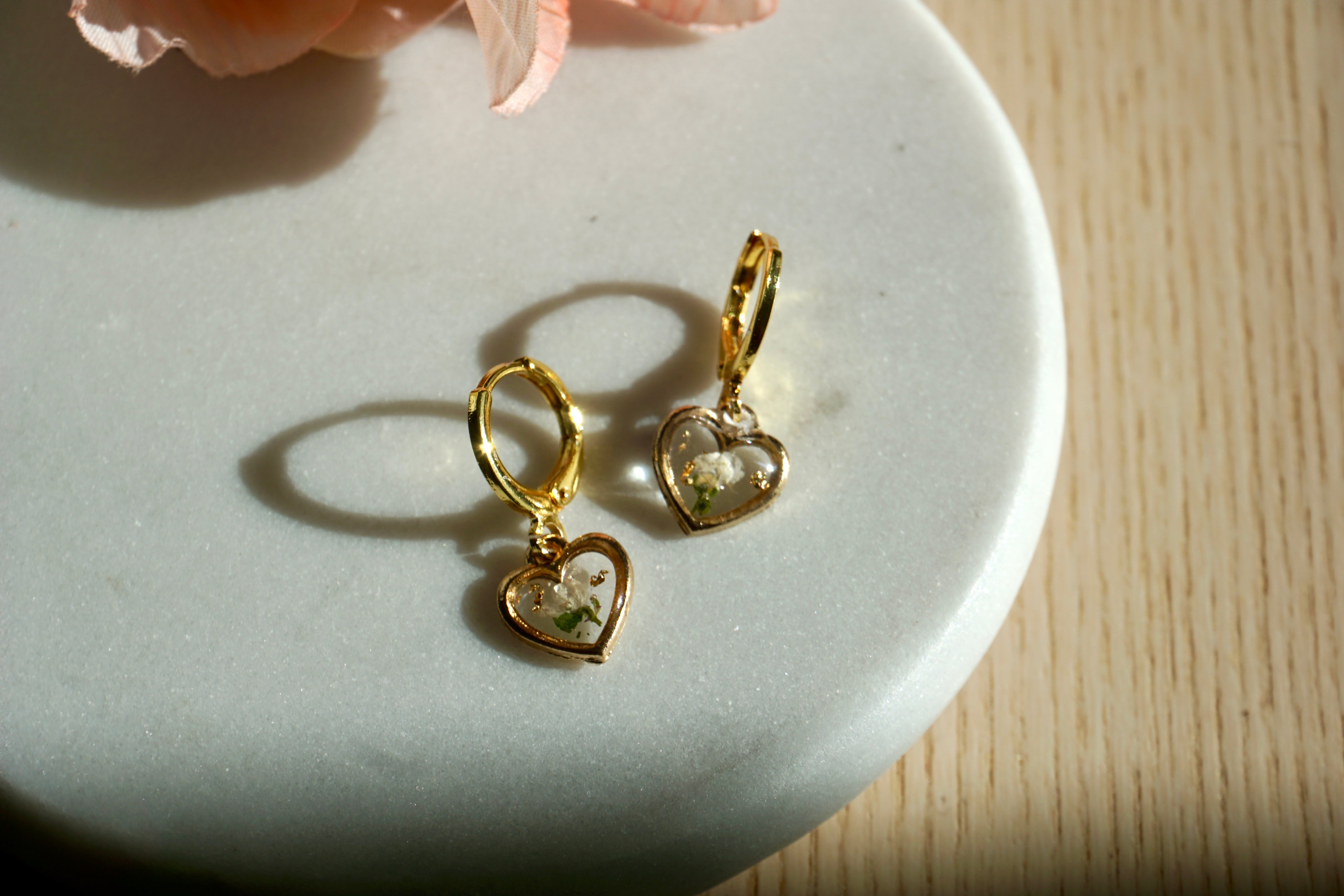 sweethearts mini hoop earrings