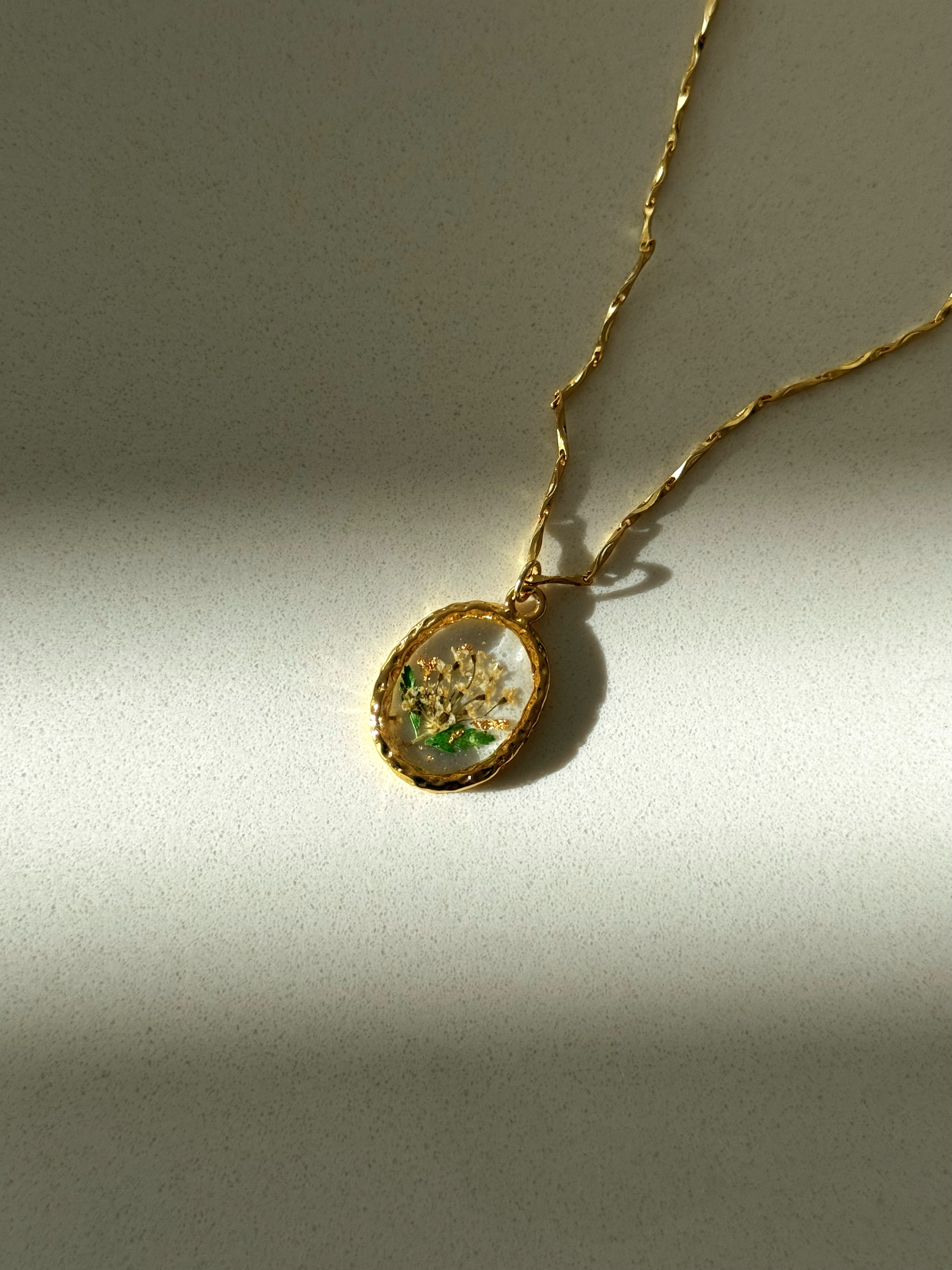 spring birth month floral necklace