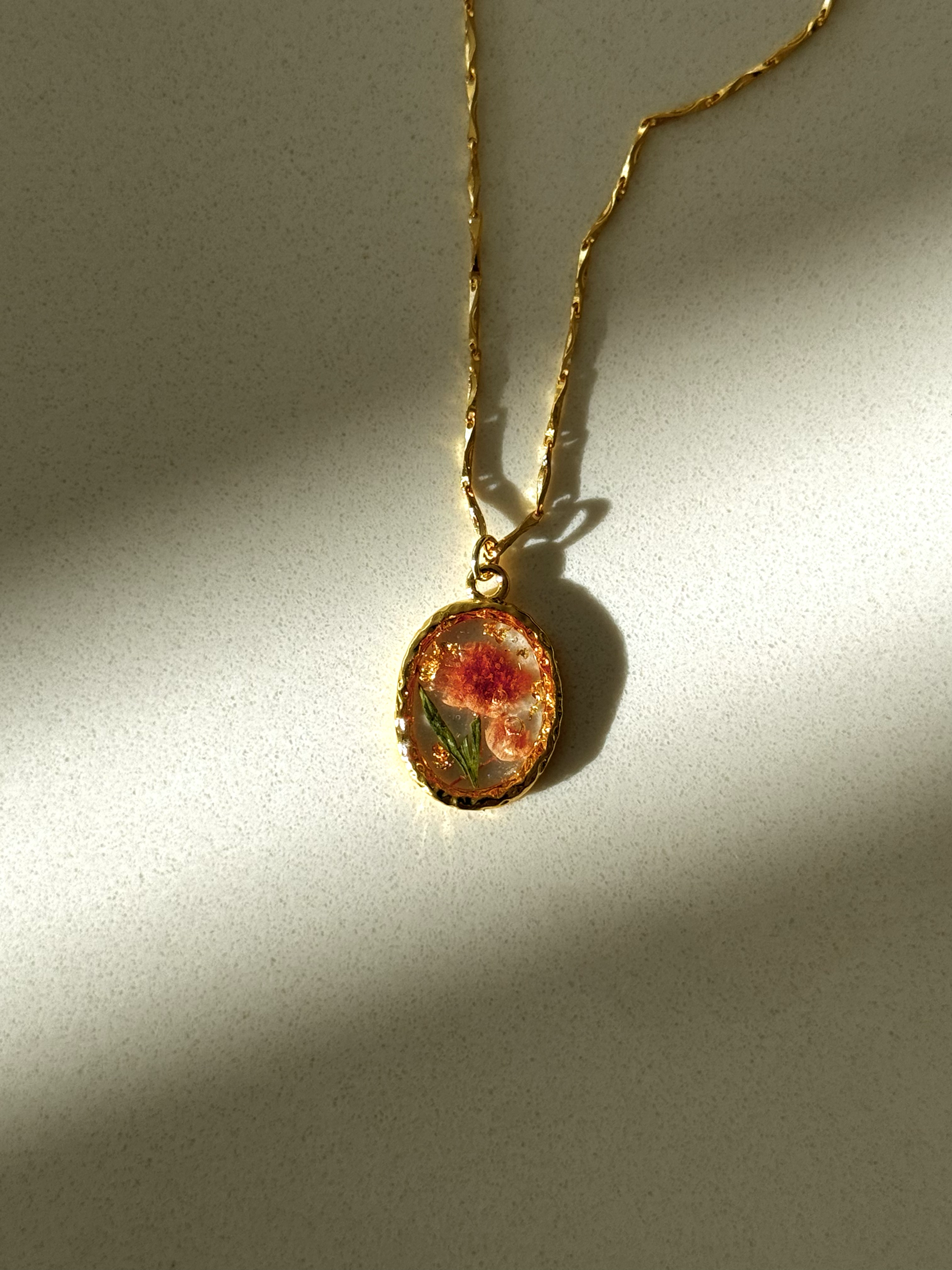 spring birth month floral necklace