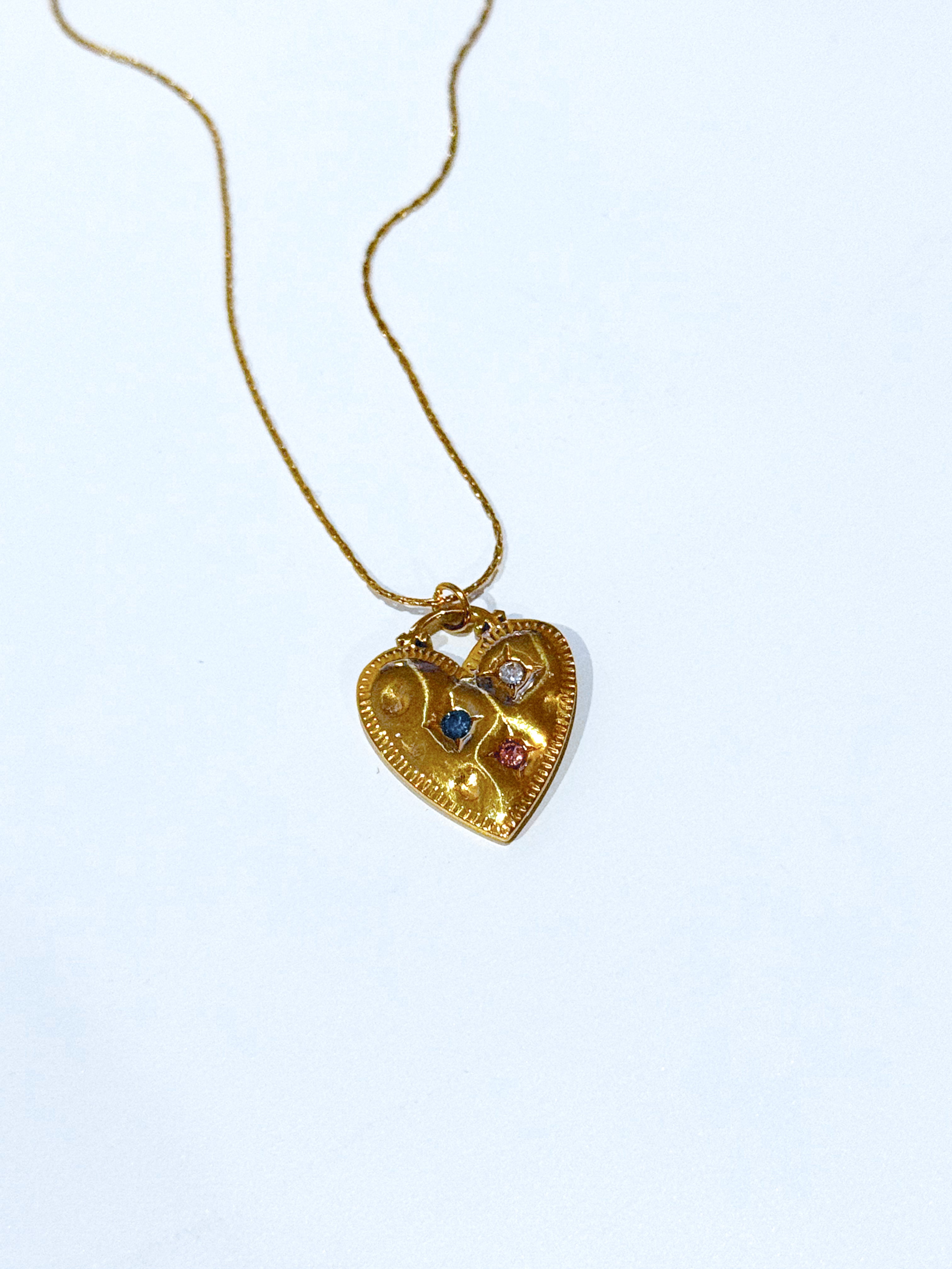 sweetheart gemstone necklace