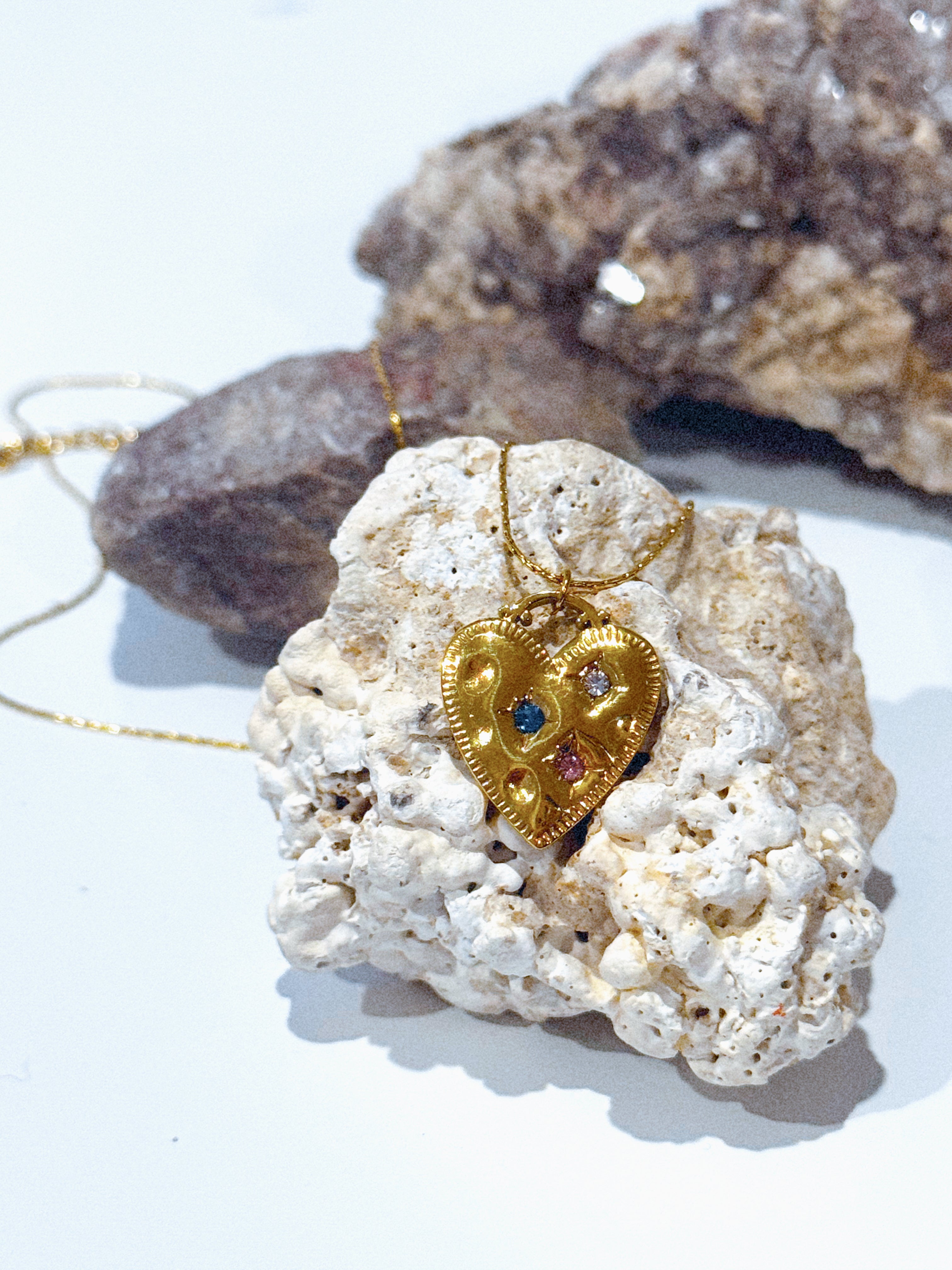 sweetheart gemstone necklace