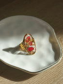 oval fleur ring