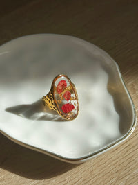 oval fleur ring