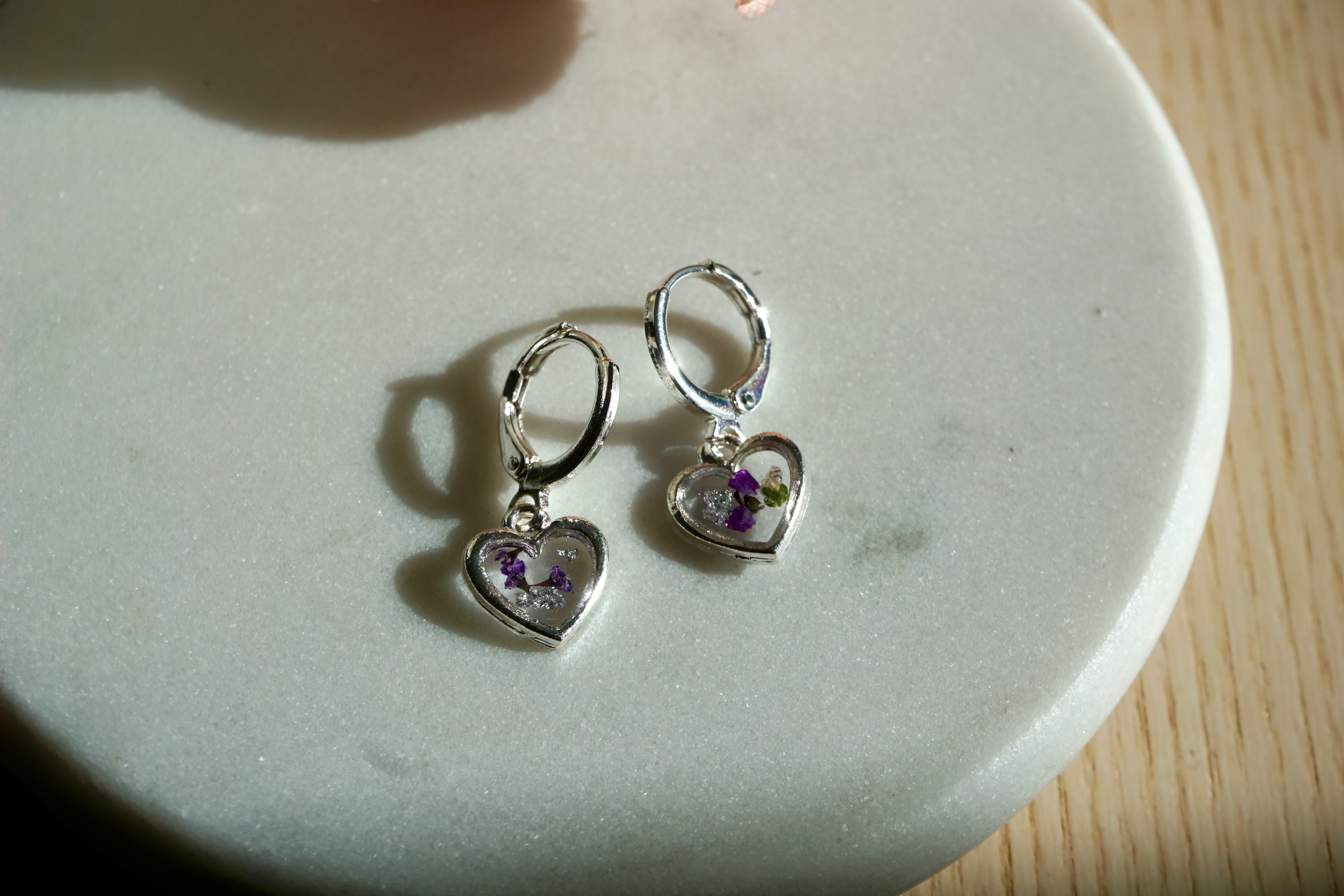 sweethearts mini hoop earrings