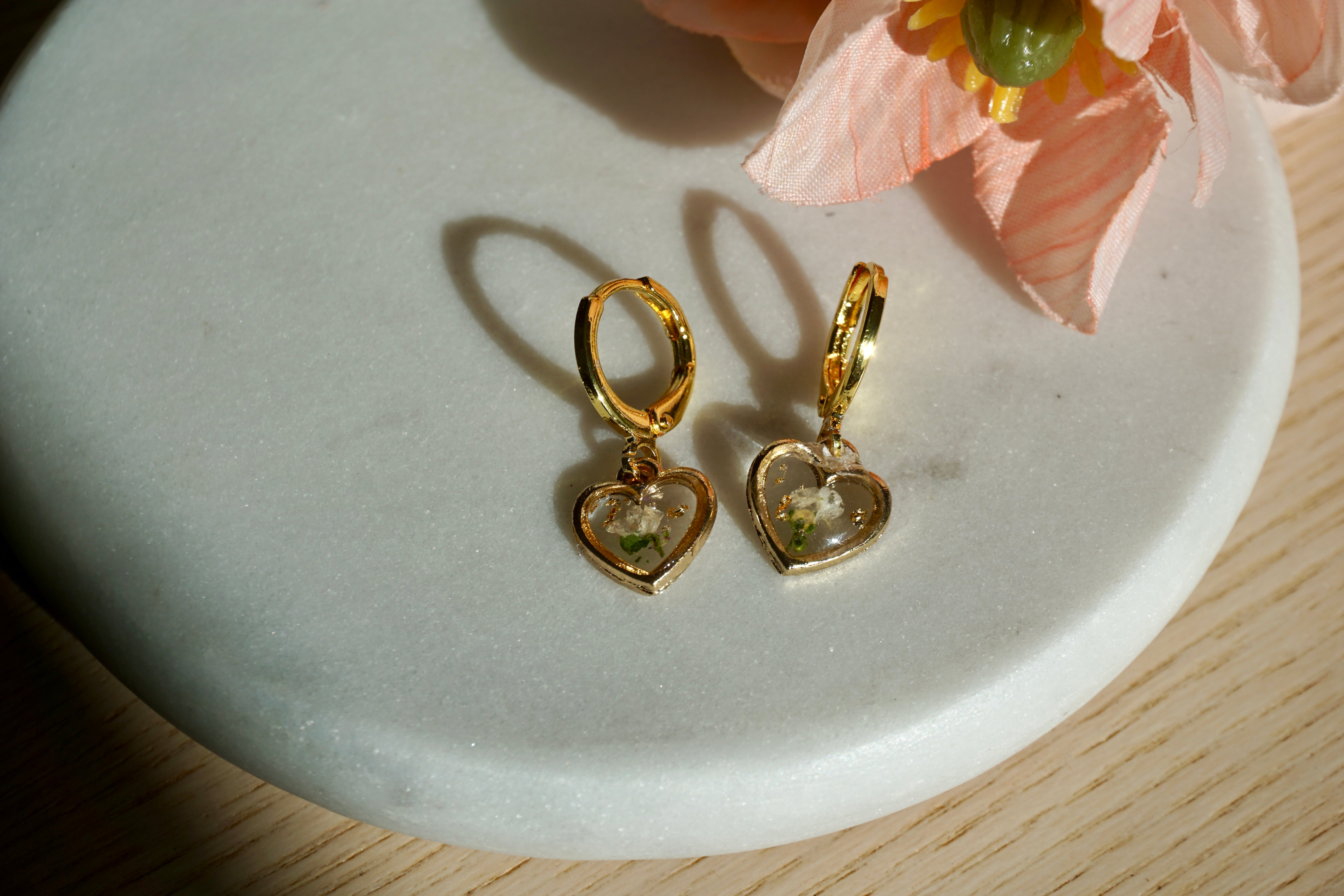 sweethearts mini hoop earrings