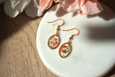 oval rouge bouquet earrings