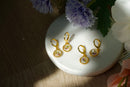 gold wildflower hoops