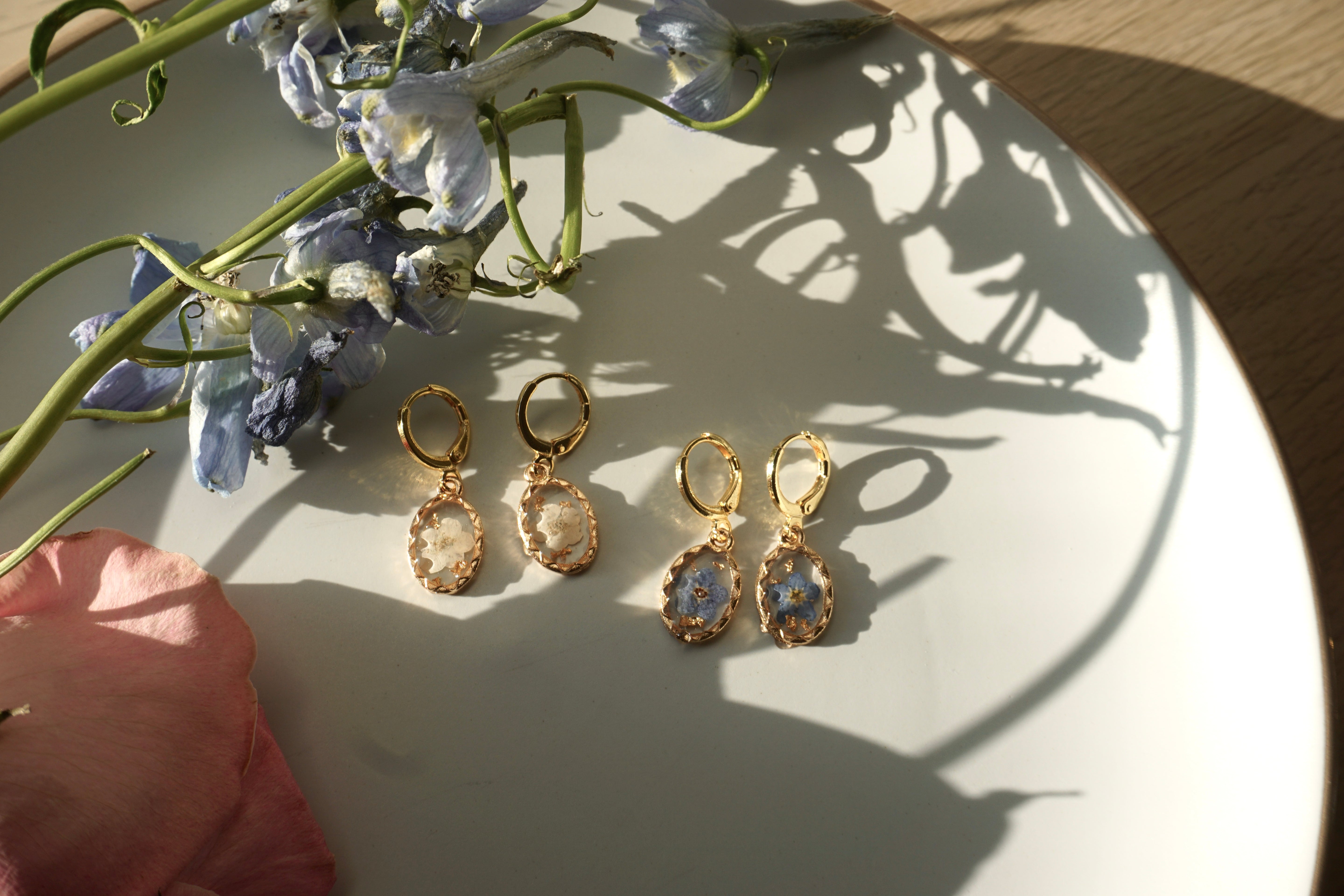 classic dainty floral hoops