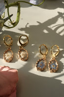 classic dainty floral hoops