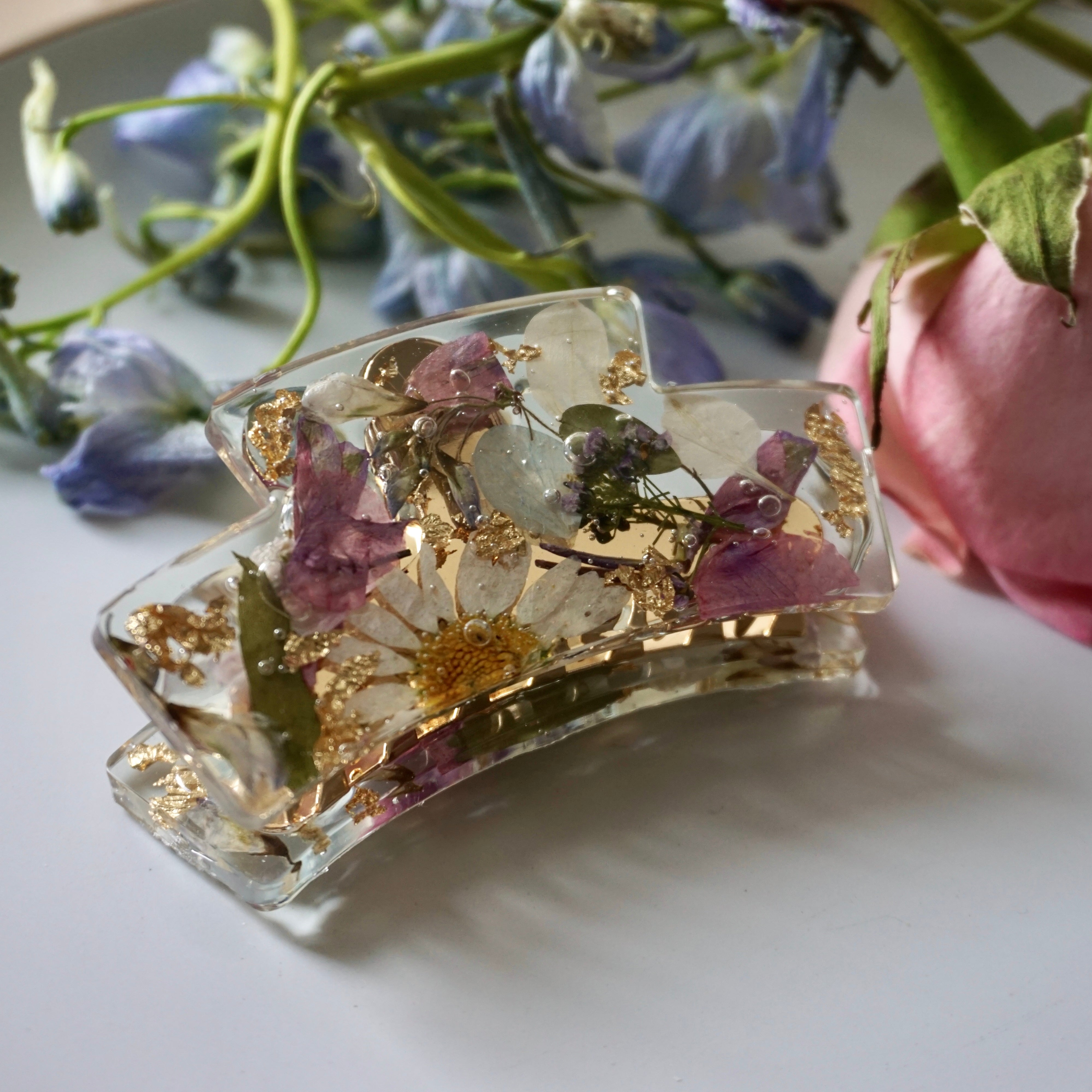 Rose & Violet Hair Claw