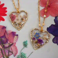 Floral Heart Pendant Necklace