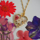 Floral Heart Pendant Necklace