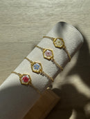 hexagon floral bracelet