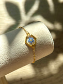 hexagon floral bracelet