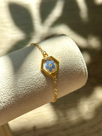 hexagon floral bracelet