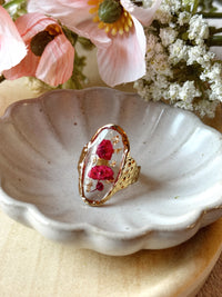 oval fleur ring