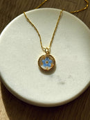 Forget-Me-Not Flower Pendant Necklace