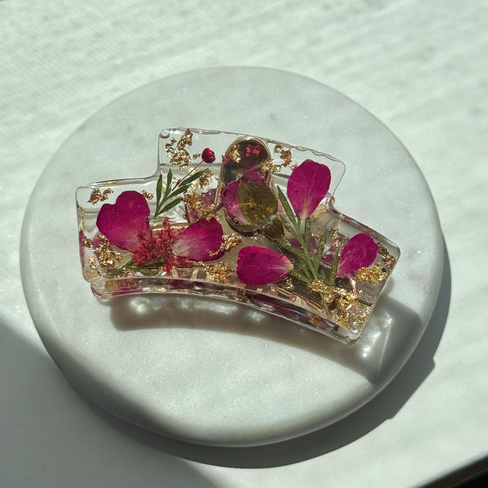 Pressed Rose Hair Claw