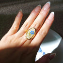 Forget-Me-Not Flower Statement Ring