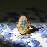 Forget-Me-Not Flower Statement Ring