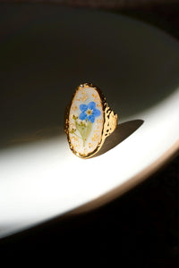 Forget-Me-Not Flower Statement Ring
