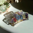 Violet Flowers Hair Claw Clip