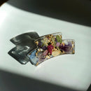 Violet Flowers Hair Claw Clip