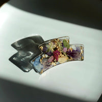 Violet Flowers Hair Claw Clip