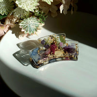 Violet Flowers Hair Claw Clip